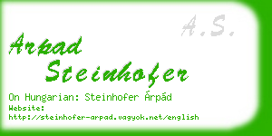 arpad steinhofer business card